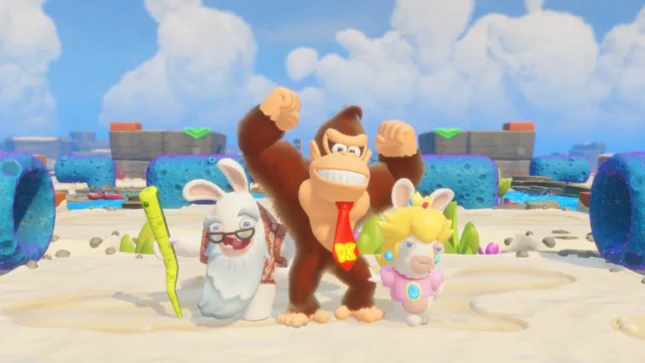 Jeu Mario + The Lapins Crétins : Kingdom Battle sur Nintendo Switch : DLC Donkey Kong Adventure : la nouvelle équipe