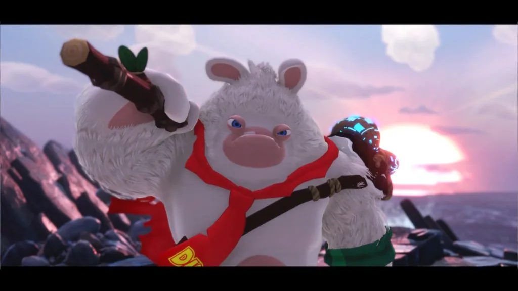 Jeu Mario + The Lapins Crétins : Kingdom Battle sur Nintendo Switch : DLC Donkey Kong Adventure : Lapin DK en impose, quand même !