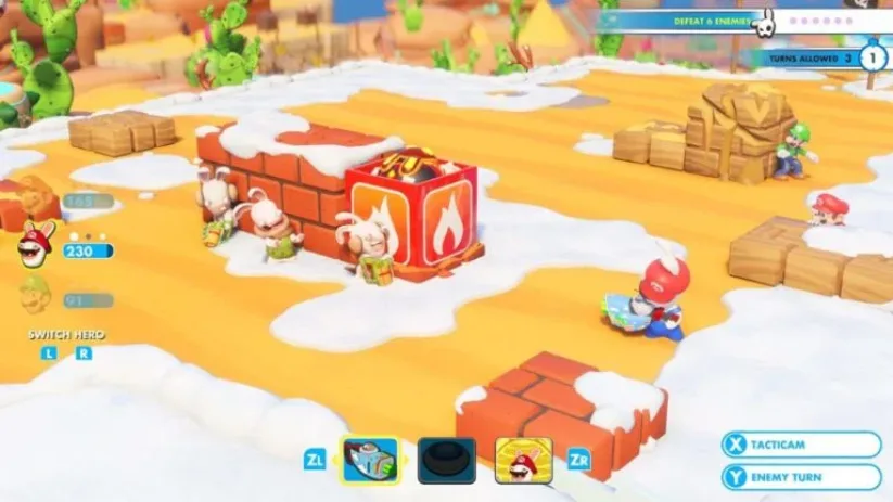Jeu Mario + The Lapins Crétins : Kingdom Battle sur Nintendo Switch : des environnements variés