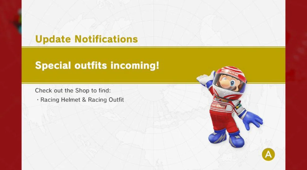 Nouveau costume dans Super Mario Odyssey