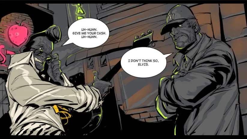 Jeu Metropolis Lux Obscura sur Nintendo Switch : rencontre avec Elvis