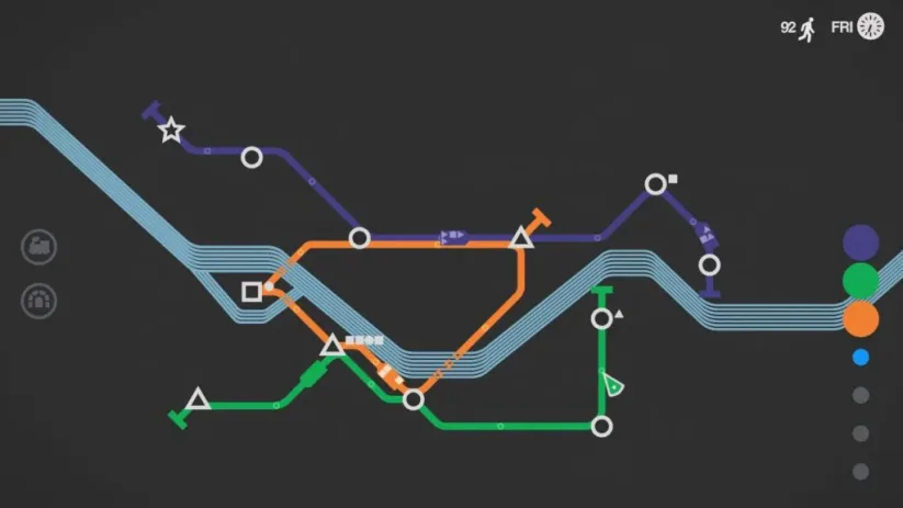 Jeu Mini Metro sur Nintendo Switch : explorez le mode nuit