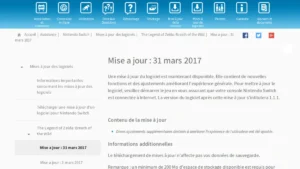 [Mise à jour 1.1.1] MAJ de Zelda Breath of the Wild : fin des chutes de framerate