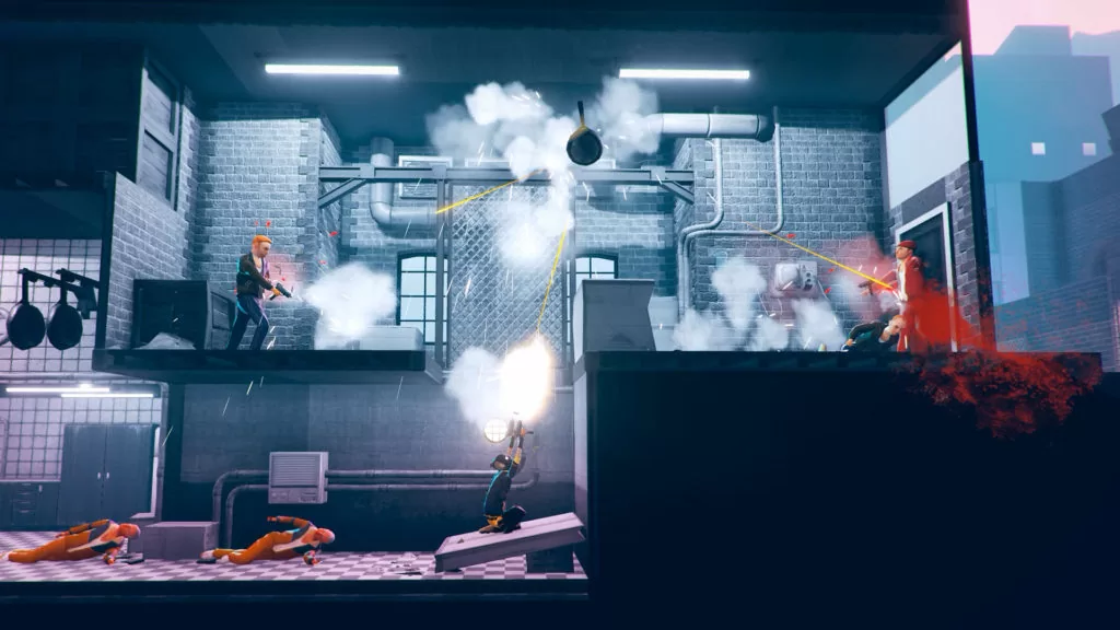 Jeu My Friend Pedro sur Nintendo Switch : ricochets mortels sur poële