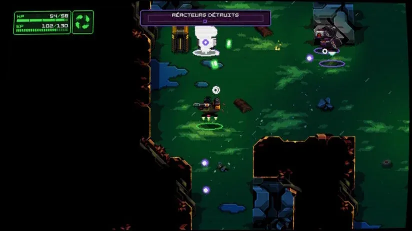 Capture d'écran du jeu Neurovoider sur Nintendo Switch