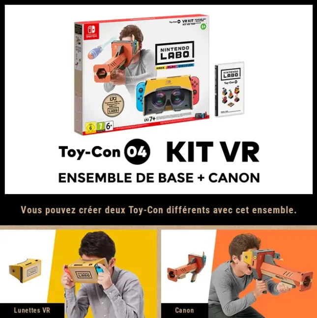 Kit Nintendo Labo VR ensemble de base + canon