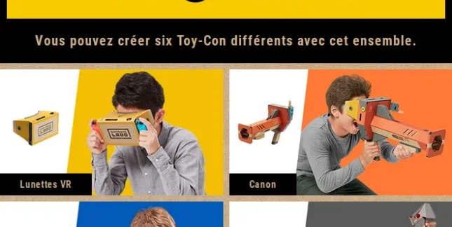 Kits réalité virtuelle (VR) du Nintendo Labo