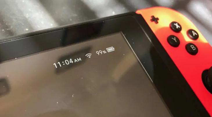 Barre de la batterie de la switch