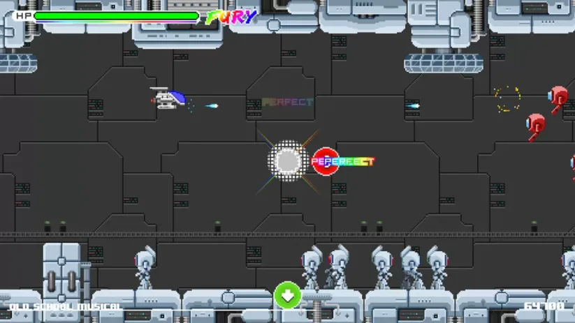 Jeu Old School Musical sur Nintendo Switch : un shoot them up sur le thème de Tetris ? 