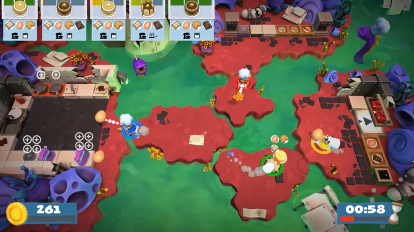 Jeu Overcooked! 2 sur Nintendo Switch : voyage dans une contrée extraterrestre