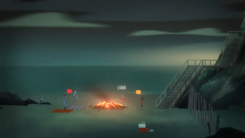 Image du jeu Oxenfree sur Nintendo Switch : sur la plage