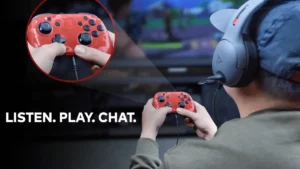 PDP : Manette Faceoff Deluxe+ Audio Wired Controller avec support de chat