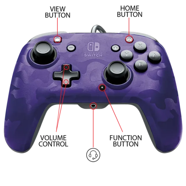 Manette Faceoff Deluxe+ Audio Wired Controller : version violet 5