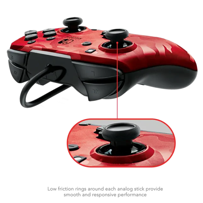 Manette Faceoff Deluxe+ Audio Wired Controller : version rouge 4