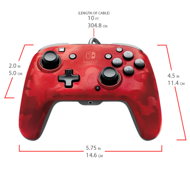 Manette Faceoff Deluxe+ Audio Wired Controller : version rouge 7