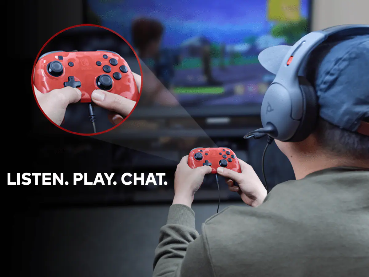 PDP : Manette Faceoff Deluxe+ Audio Wired Controller avec support de chat