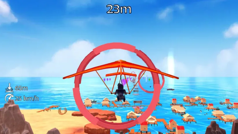 Pas facile de maîtriser le deltaplane !