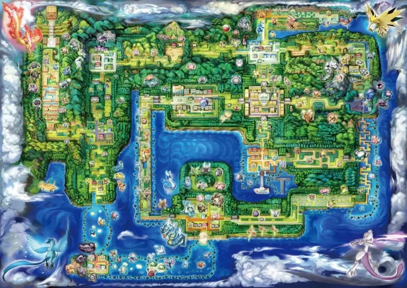 Jeu Pokemon Let's Go sur Nintendo Switch : la carte de la région de Kanto se dévoile