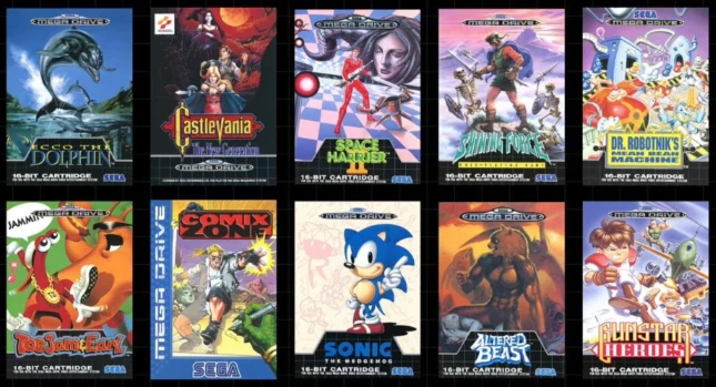 10 premiers jeux annoncés sur MegaDrive Mini : Sonic the Hedgehog, Ecco the Dolphin, Castlevania : The New Generation, Space Harrier II, Shining Force, Dr. Robotnik’s Mean Bean Machine, ToeJam & Earl, Comix Zone, Altered Beast et Gunstar Heroest.