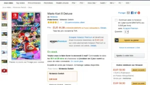 Promotion : Mario Kart 8 Deluxe à 41€99 (Premium) et 44€99 avec livraison gratuite