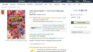 Promotion : Ultra Street Fighter II : The Final Challengers à 30€99 (Amazon Premium) et 33€99 avec livraison gratuite