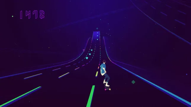 Jeu Sayonara Wild Hearts sur Nintendo Switch : une virée en skateboard ?