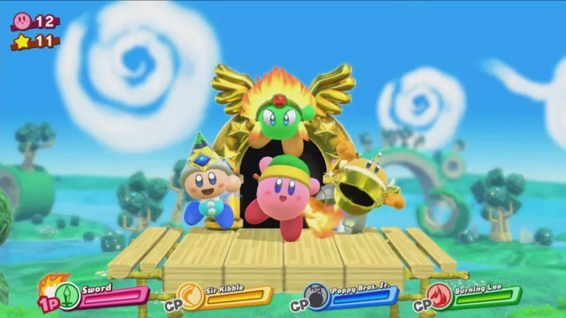 Screenshot du jeu Kirby Star Allies sur Nintendo Switch : une aventure résolument multijoueur
