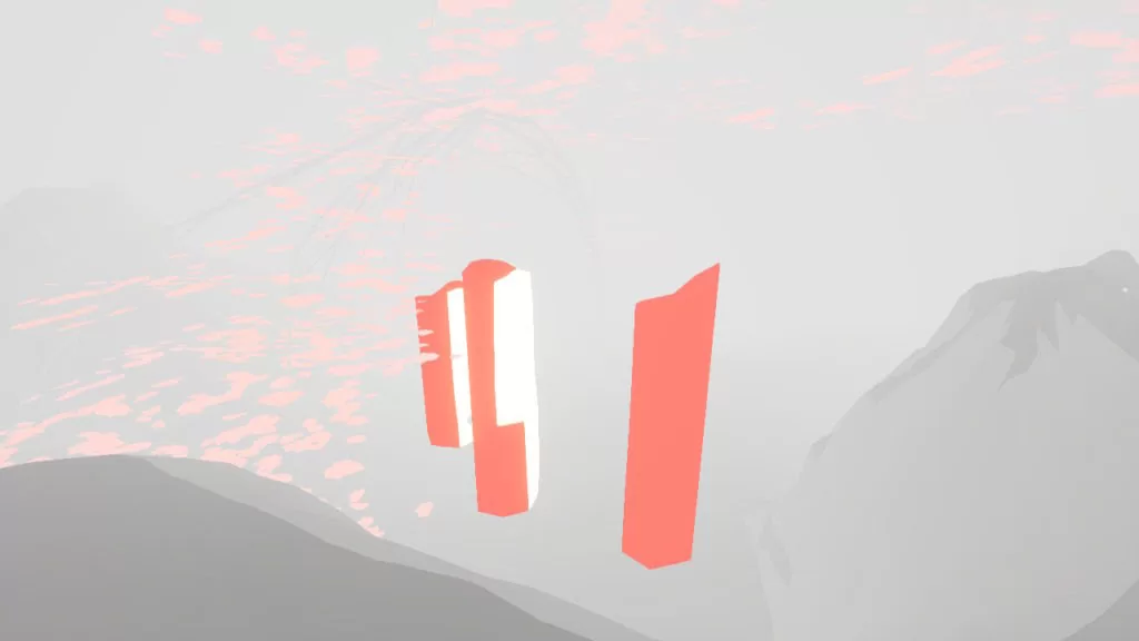 Screenshot du jeu Shape of the World sur Nintendo Switch : des blocs vous aideront à avancer en cliquant dessus