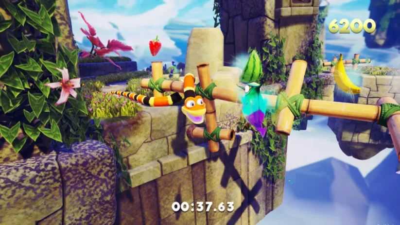 Snake Pass : gameplay du mode arcarde 2