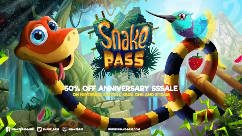 Snake Pass sur Nintendo Switch : promotion -50%