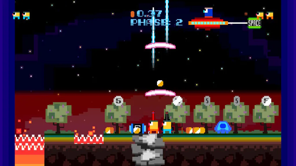 Image du jeu Space Dave! sur Nintendo Switch : coopération à deux joueurs