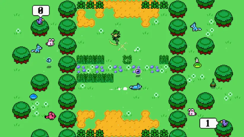 Jeu SpiritSphere DX sur Nintendo Switch : ambiance bucolique