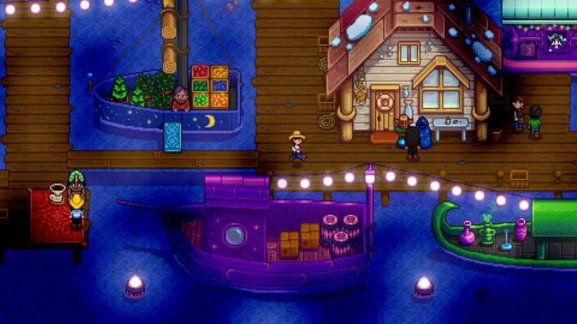 Jeu Stardew Valley sur Nintendo Switch : promenez vous au marché nocturne