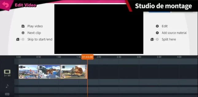 Le studio de montage dans Super Smash Bros. Ultimate