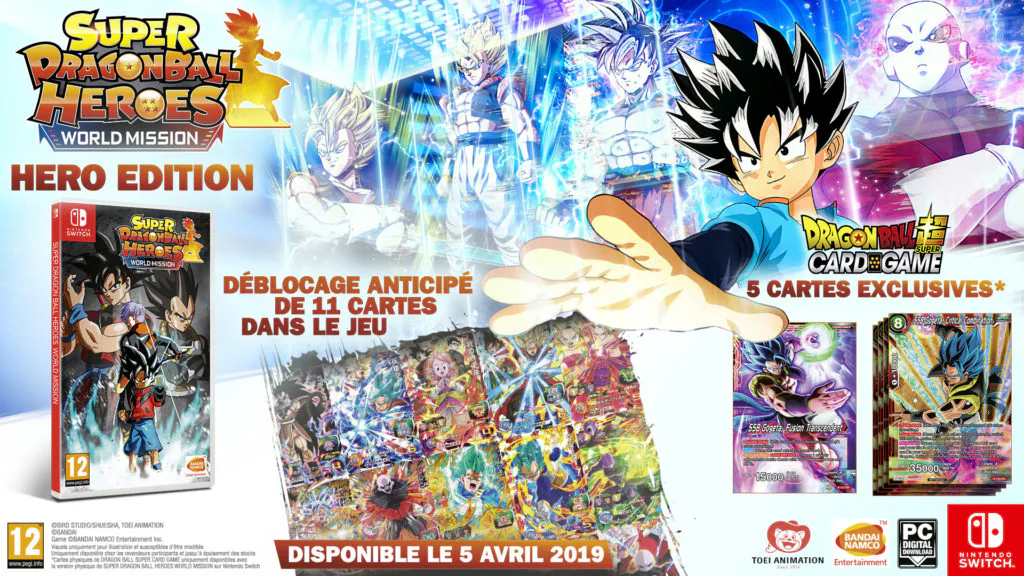 Contenu de l'édition Hero du titre Super Dragon Ball Heroes: World Mission sur Nintendo Switch