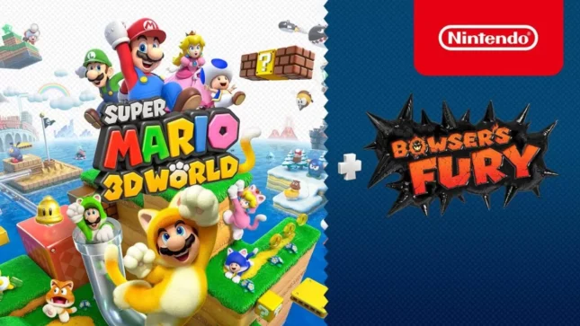 Jeu Super Mario 3D World + Bowser's Fury sur Nintendo Switch : artwork d'annonce du jeu