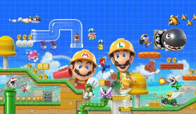 Jeu Super Mario Maker 2 sur Nintendo Switch : artwork du jeu