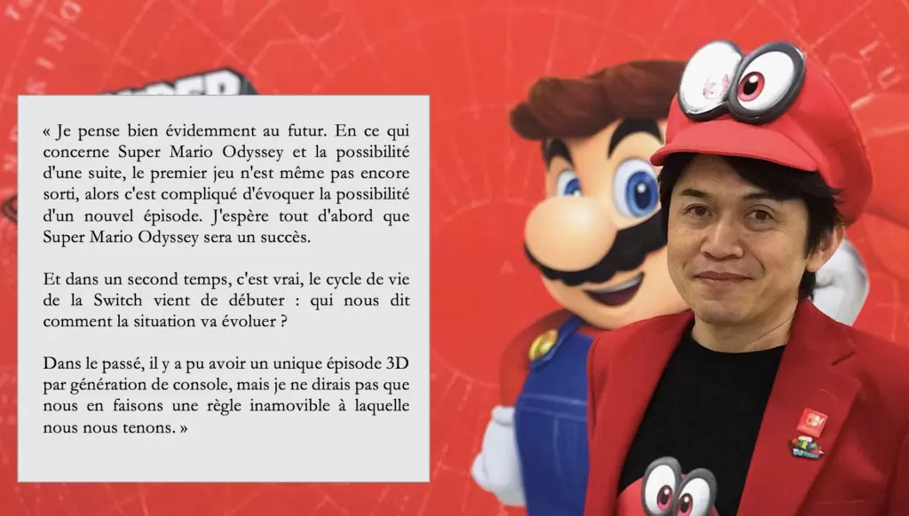 Propos de Yoshiaki Koizumi sur Super Mario Odyssey