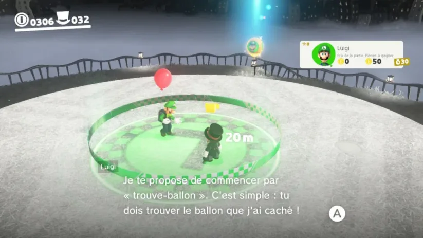 Jeu Super Mario Odyssey sur Nintendo Switch : trouve ballon