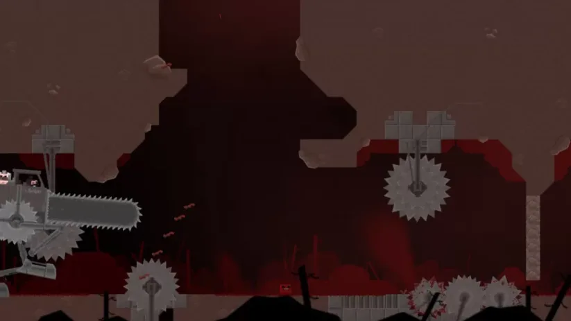 Image du jeu Super Meat Boy sur Nintendo Switch : premier affrontement avec un boss