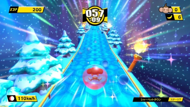 Jeu Super Monkey Ball : Banana Blitz HD sur Nintendo Switch : course enneigée