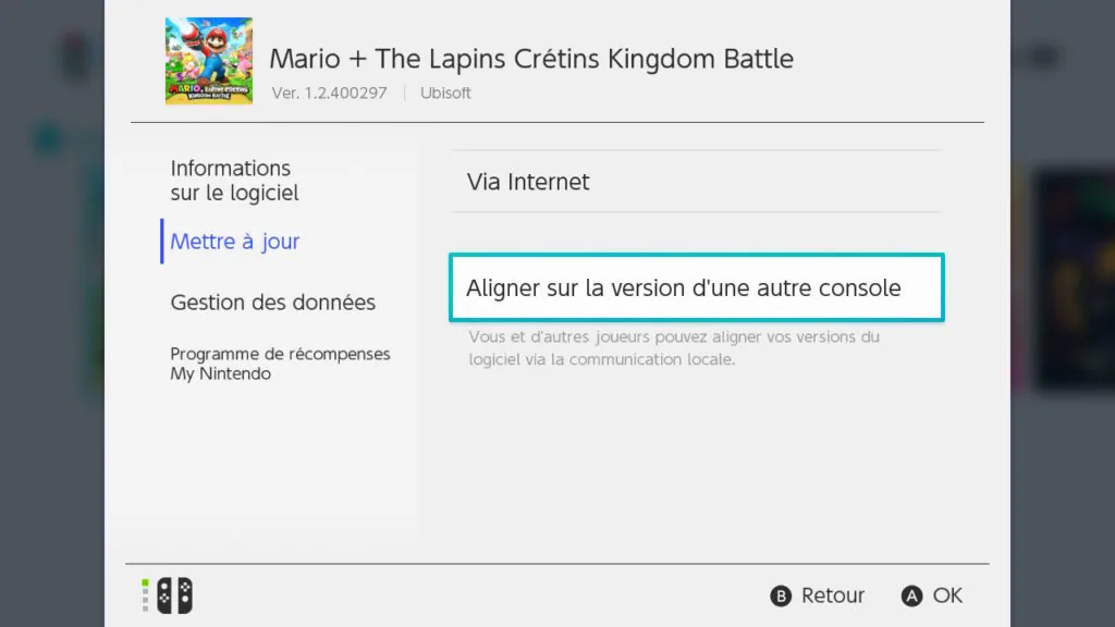Switch Version 4.0 Aligner la Version