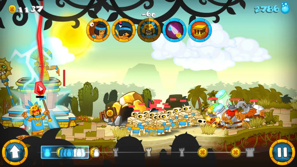 Jeu Swords & Soldiers sur Nintendo Switch : votre shaman peut ressusciter les morts
