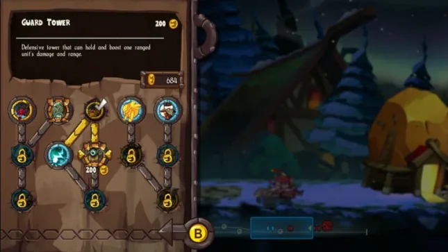 Jeu Swords & Soldiers 2 Shawarmaggedon sur Nintendo Switch : arbre des compétences