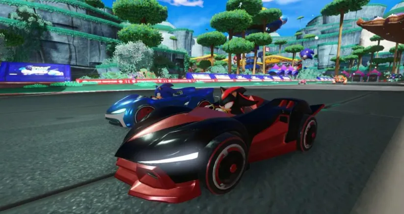 Screenshot du jeu Team Sonic Racing sur Nintendo Switch : Sonic et Shadow
