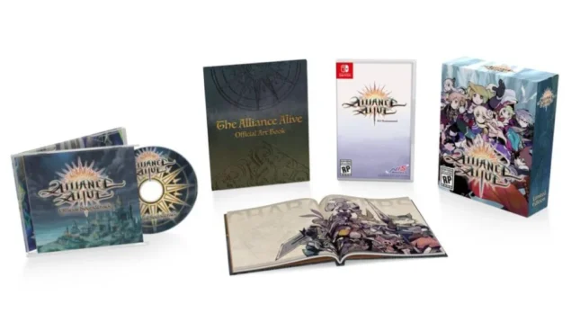 Version physique en édition limitée de The alliance Alive HD Remaster sur Nintendo Switch