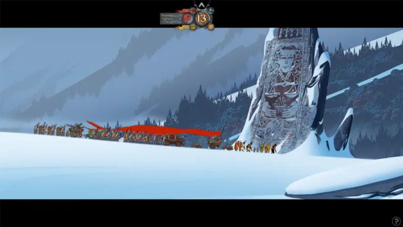 Jeu The Banner Saga sur Nintendo Switch : une des caravanes