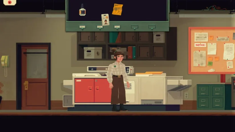 Jeu The Low Road sur Nintendo Switch : Noomi et son amie la photocopieuse