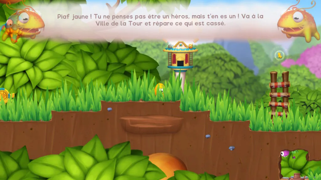 Jeu Toki Tori 2+ sur Nintendo Switch : dialogue d'objectif