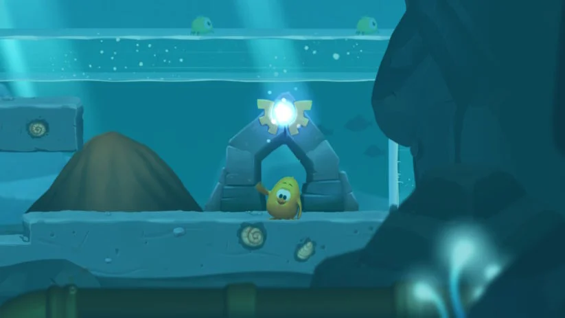 Jeu Toki Tori 2+ sur Nintendo Switch : niveau aquatique